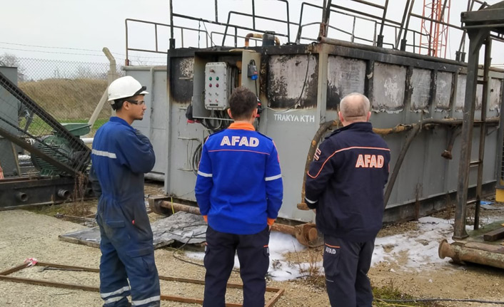 Tekirdağ'da doğal gaz kuyusunda yangın