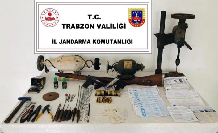 Trabzon'da silah imalathanesi baskın