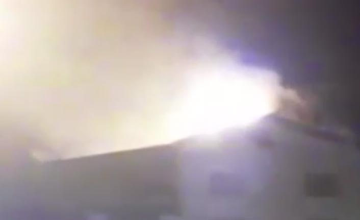 5 katlı binada korkutan yangın