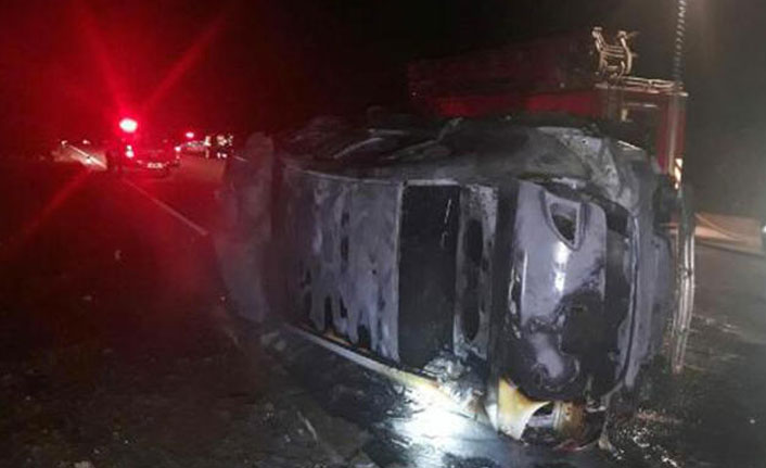 Otomobil beton mikseriyle çarpıştı: 2 yaralı