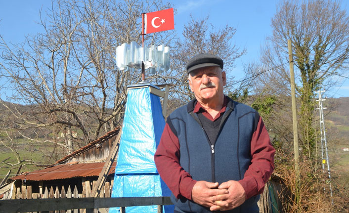 Bisiklet tekeri ve galvanizden elektrik üretti!