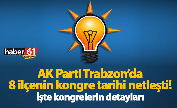 AK Parti Trabzon'da kesinleşen kongre tarihleri. 09.03.2020