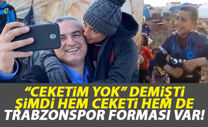 Ceketim yok demişti şimdi hem ceketi hem de Trabzonspor forması var