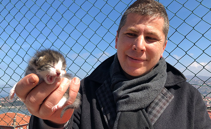 Yavru kediyi kalp masajıyla hayata döndürdü