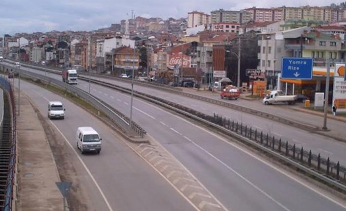 Trabzon - Rize yolunda çalışma