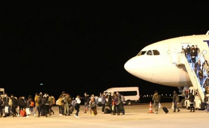Yurt dışından gelen 159 kişi yurda yerleştirildi
