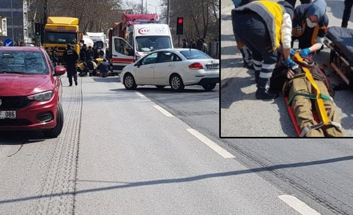 Yolun karşısına geçmek isterken TIR çarptı!