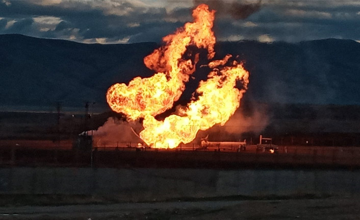 Doğalgaz boru hattında patlama!