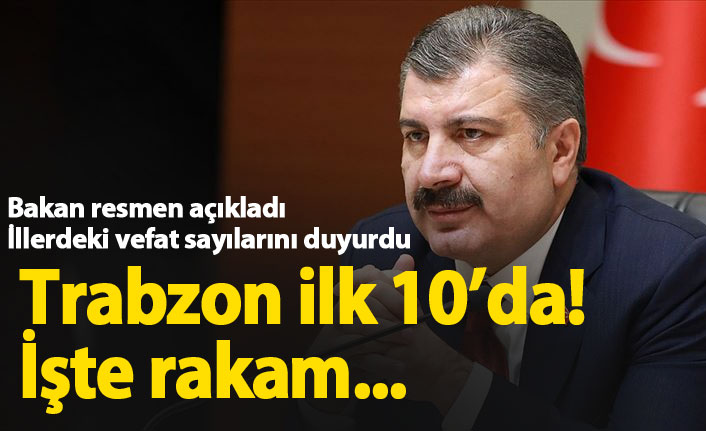 Bakan Koca Açıkladı! İşte Trabzon'da koronavirüsten ölüm sayısı!