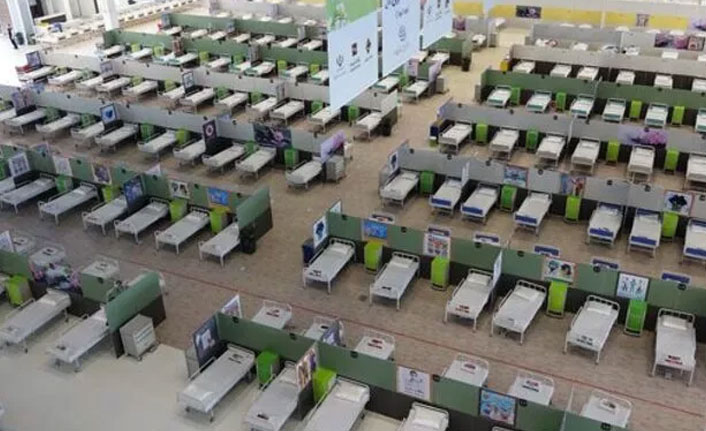 Dev alışveriş merkezi hastaneye dönüştürüldü