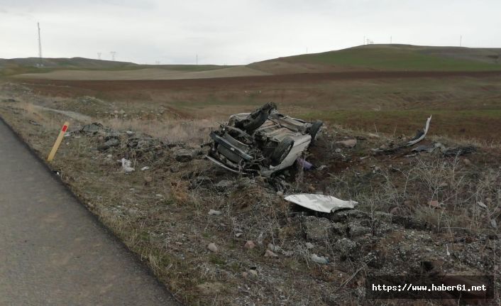 Otomobil yoldan çıktı takla attı