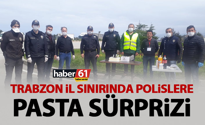 Trabzon il sınırında görev yapan polislere muhtardan sürpriz
