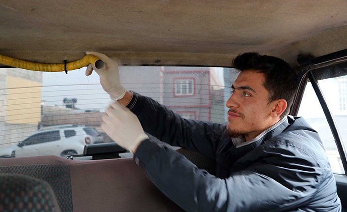 Araç içi dezenfete sistemi yaptı