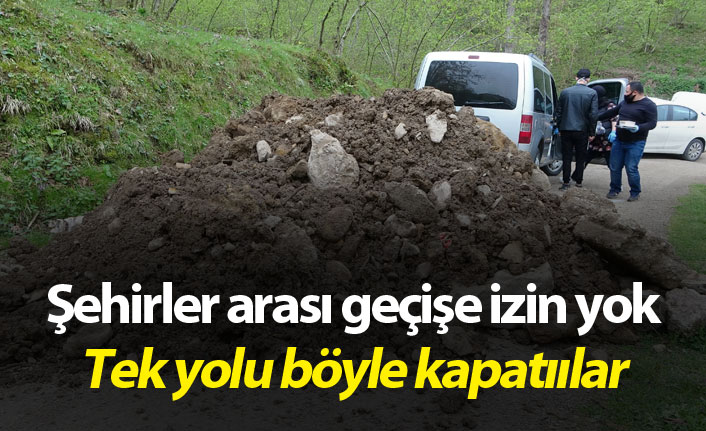 İki ilin alternatif köy yoluna ‘molozlu’ barikat