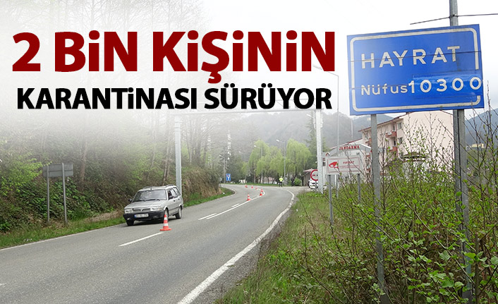 Trabzon'da o ilçede 2 bin kişinin karantinası sürüyor