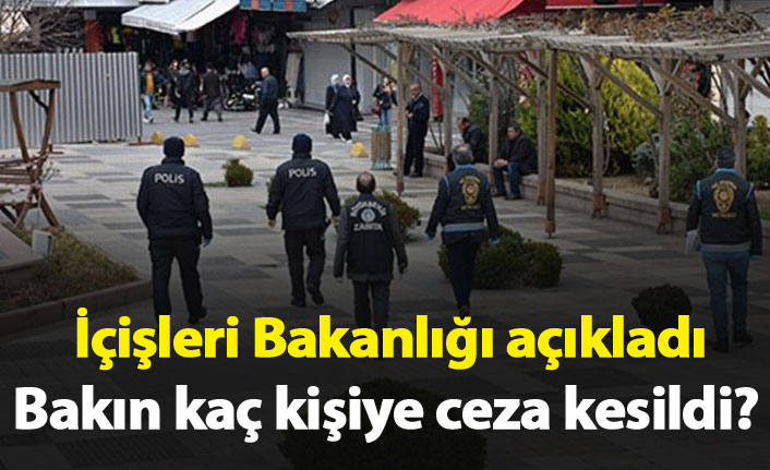 İçişleri Bakanlığı'ndan sokağa çıkma yasağı açıklaması: 2 bin 756 kişiye ceza kesildi
