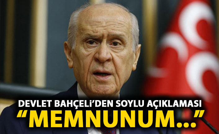 Bahçeli'den Süleyman Soylu açıklaması: Memnunum...