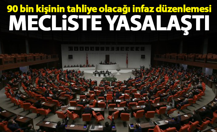 90 bin kişinin tahliye olacağı infaz düzenlemesi Meclis'ten geçerek yasalaştı