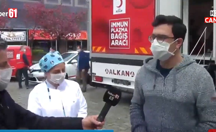 Koronavirüsü yendi, Trabzon'a gelip immün plazma bağışı yaptı