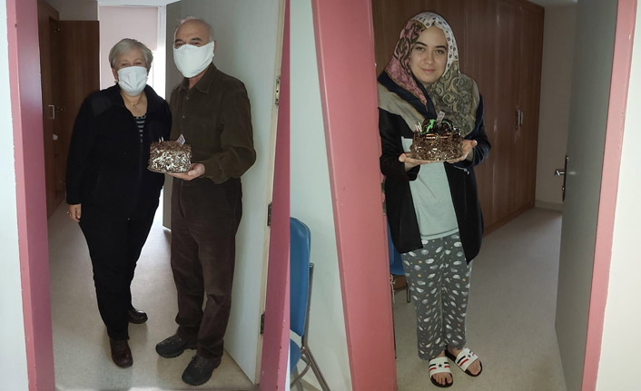 Karantinadaki iki kişiye sürpriz