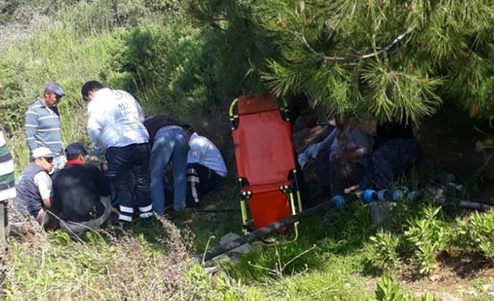 Çapa makinesine bacağını kaptırdı!