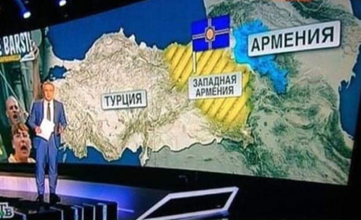 Rus televizyonunundan skandal Türkiye haritası!