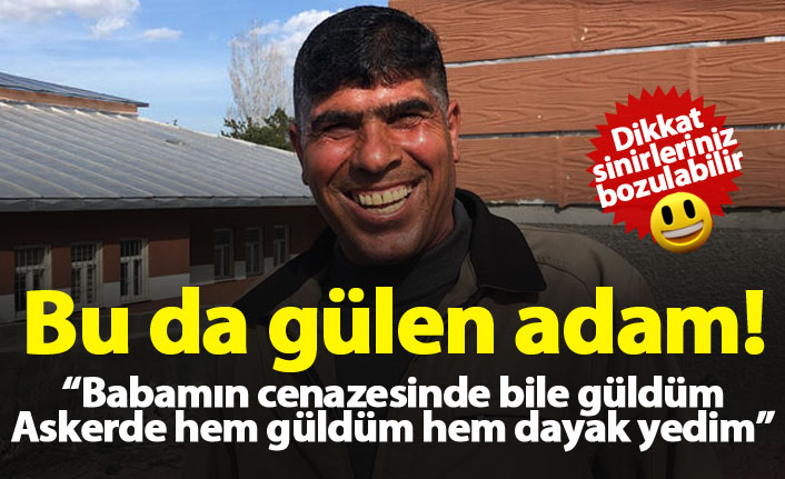 Bu da gülen adam! Babasının cenazesinde bile gülmüş