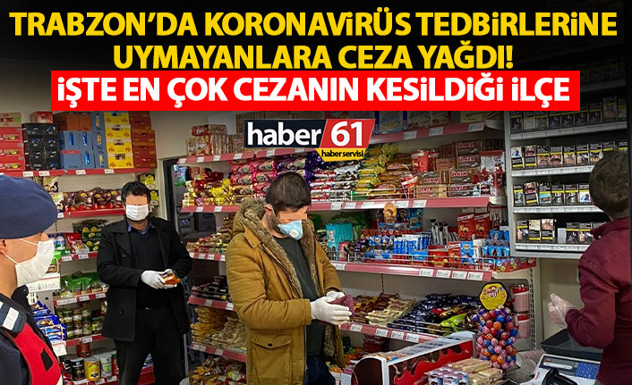 Trabzon’da Koronavirüs tedbirlerine uymayanlara ceza yağdı