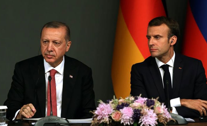Cumhurbaşkanı Erdoğan, Macron'la görüştü