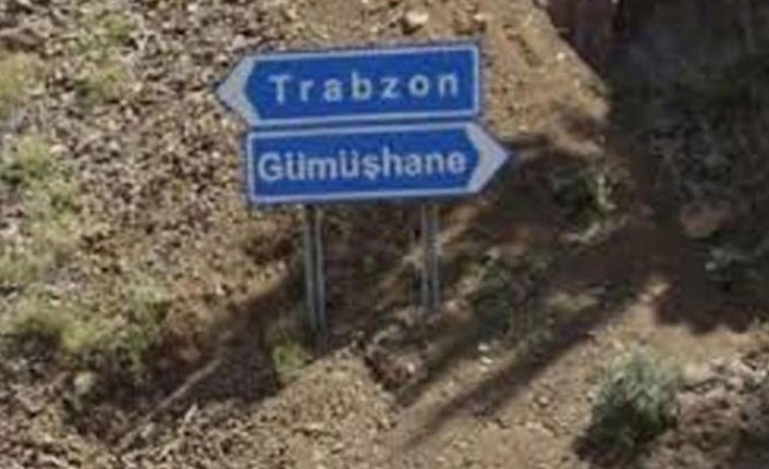Trabzon-Gümüşhane yolunda çalışma. 23 Nisan 2020