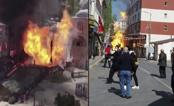 Doğalgaz borusunda patlama! Yaralılar var