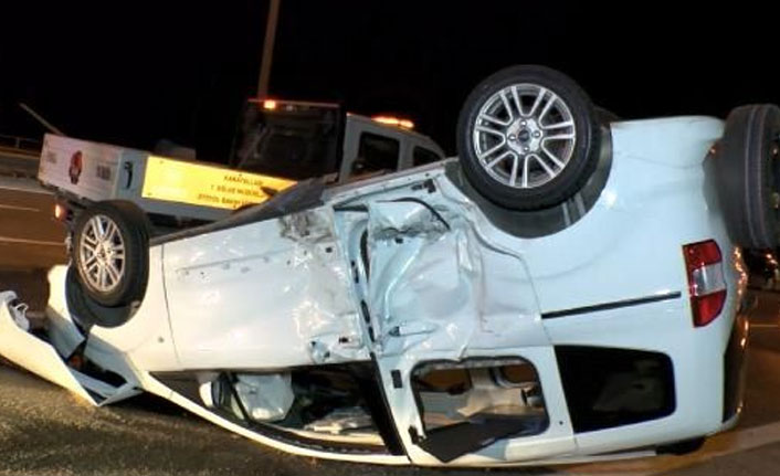 Sokağa çıkma yasağı öncesi TEM'de kaza