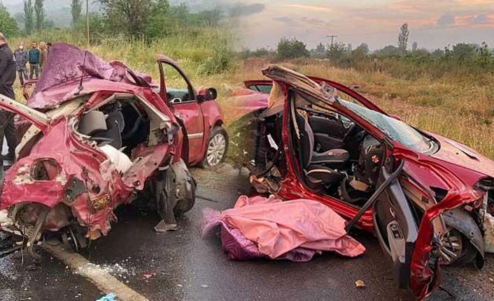 Feci kaza sonrası geriye bu görüntüler kaldı