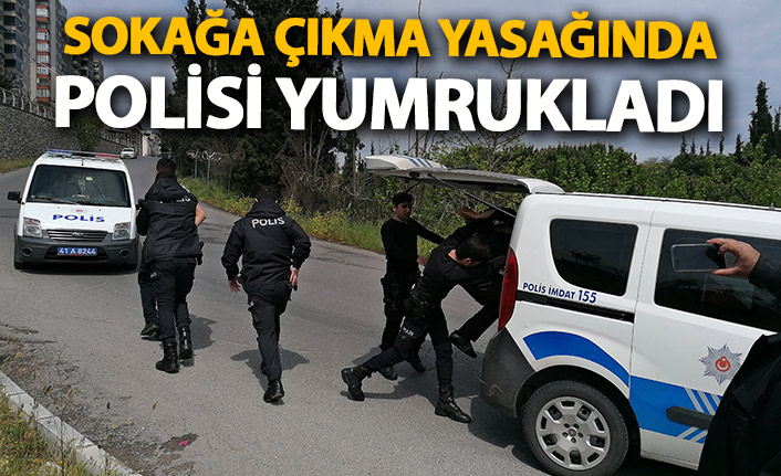Yasağı ihlal edip motosikletle gezintiye çıktı, 'dur' diyen polisi yumrukladı
