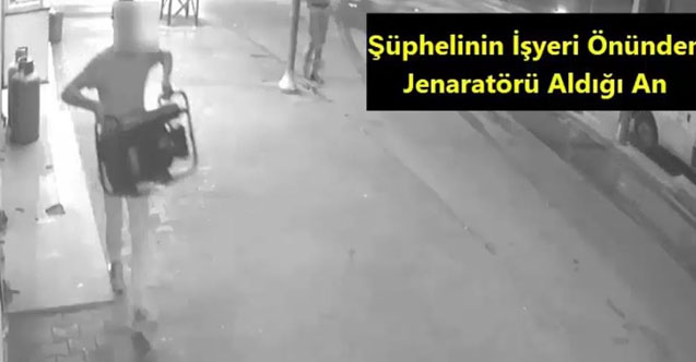Jeneratör hırsızları güvenlik kamerasında