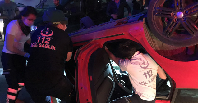 Eşinin kaza geçirdiğini gördü sinir krizi geçirdi