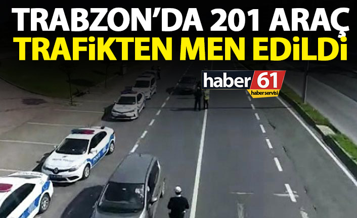 Trabzon’da 201 araç trafikten men edildi