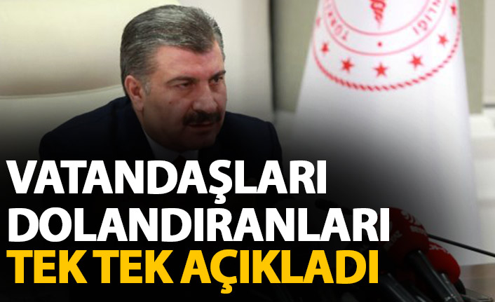 Sağlık Bakanlığı dolandırıcıları tek tek açıkladı