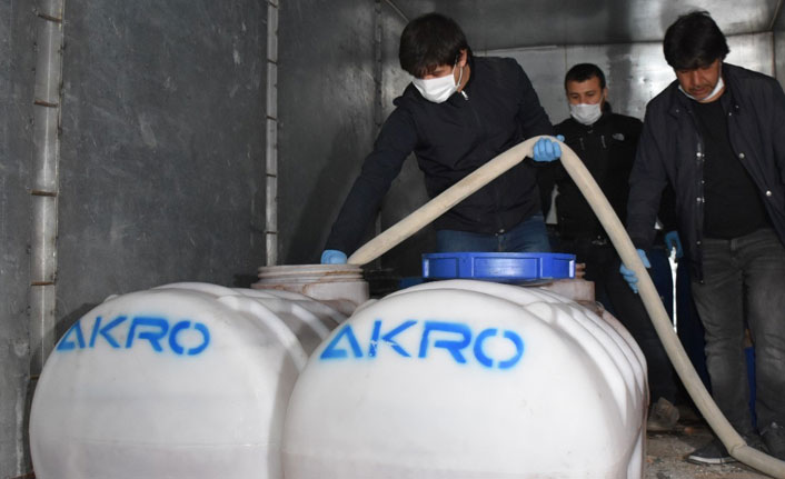 3 ton sahte şarap yakalandı