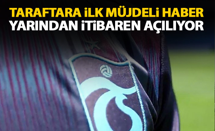 Trabzonspor'dan taraftara müjde! Yarın açılıyor!