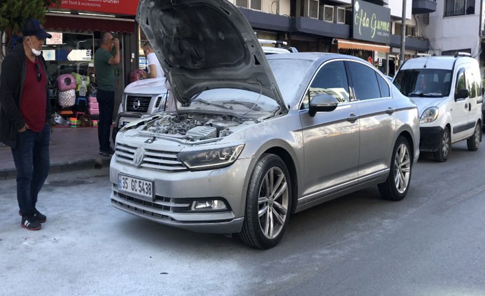 Aydın'da otomobil seyir halindeyken alev aldı 29 Mayıs 2020