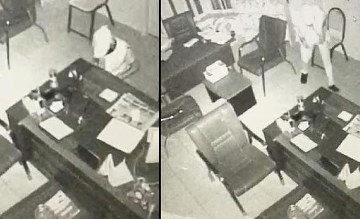 Muhtarlığa giren hırsız yakalandı