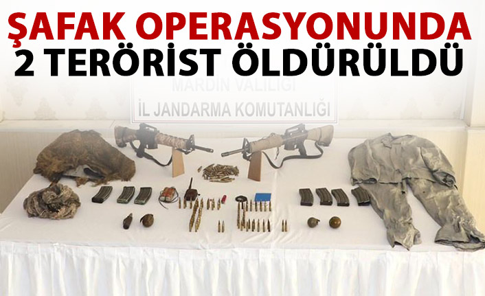 Şafak operasyonunda 2 terörist etkisiz hale getirildi