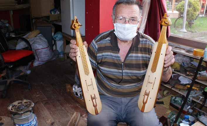 Trabzonlu kemençe ustası iş aşkından vazgeçmedi