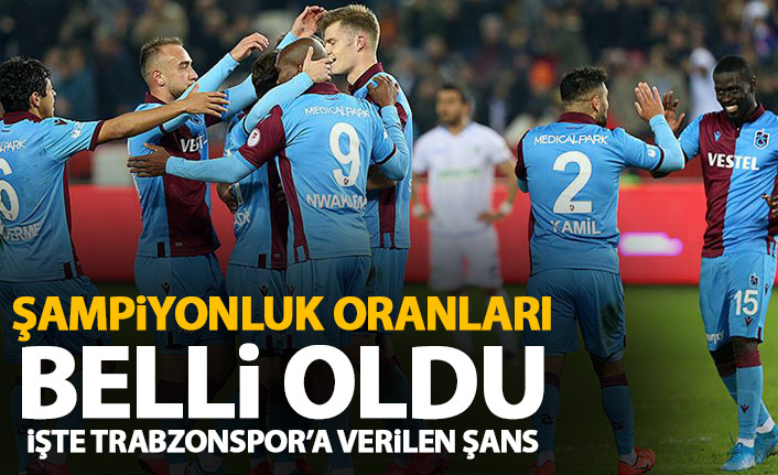 Süper Lig şampiyonluk oranları açıklandı! İşte Trabzonspor'a verilen şans