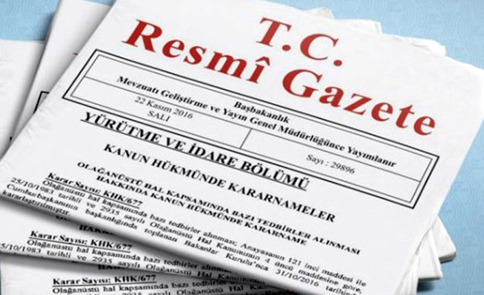 Trabzon'da 1 görevden alma bir atama