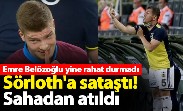 Emre Belözoğlu yine rahat durmadı Sörloth'a sataştı! Sahadan atıldı