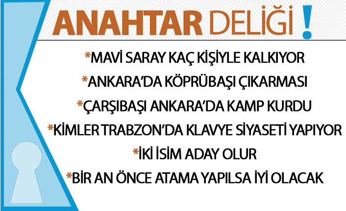 Anahtar Deliği 18.06.2020 Trabzon’da Mavi Saray Az Yolcu Taşıyor, Ankara’da Siyasi Hareketlilik Sürüyor