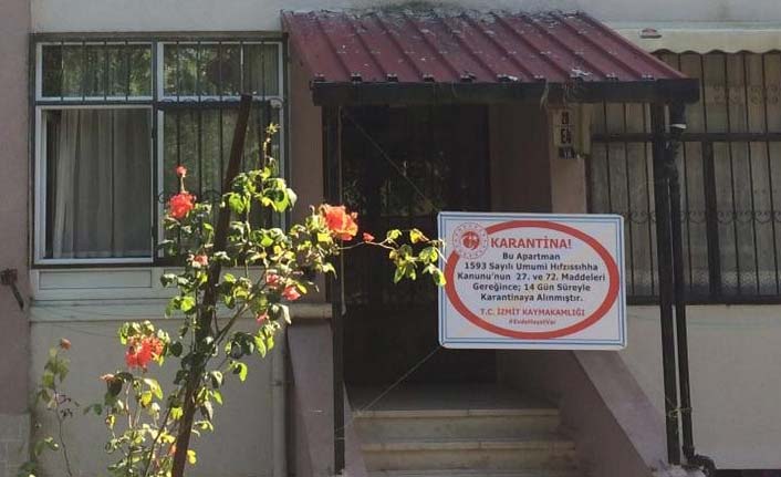 8 pozitif vaka bulunan apartman karantinaya alındı