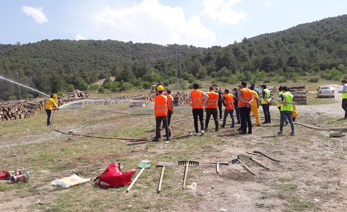 Amasya'da orman yangını tatbikatı